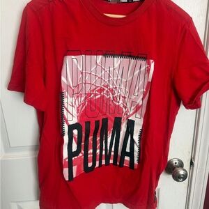 PUMA Vibrant Red Crew Neck Tee